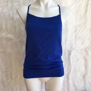 Athleta blue workout tank top size S